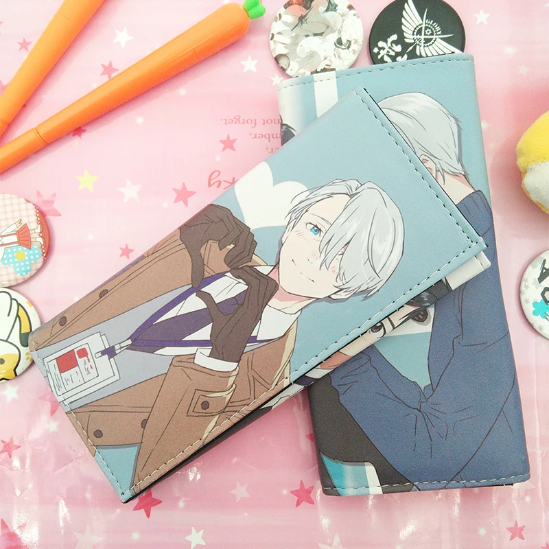 Кошелек Yuri on Ice Katsuki Victor Nikiforov для косплея Длинный кошелек монет денег