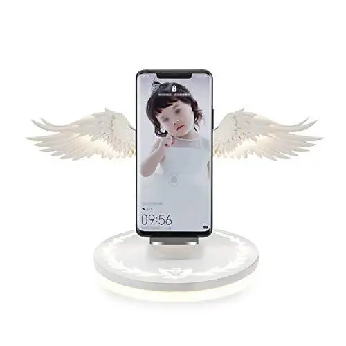 Angel Wings Qi Беспроводная зарядная док-станция 10 Вт 3,0 быстрое зарядное устройство Тип C для iPhone X XR 8 Plus Smasung S9 S10 Plus для huawei