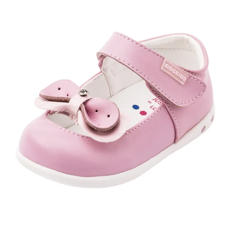ABCKDIS/детская обувь принцессы Мэри Джейн для девочек на застежке липучке с большим