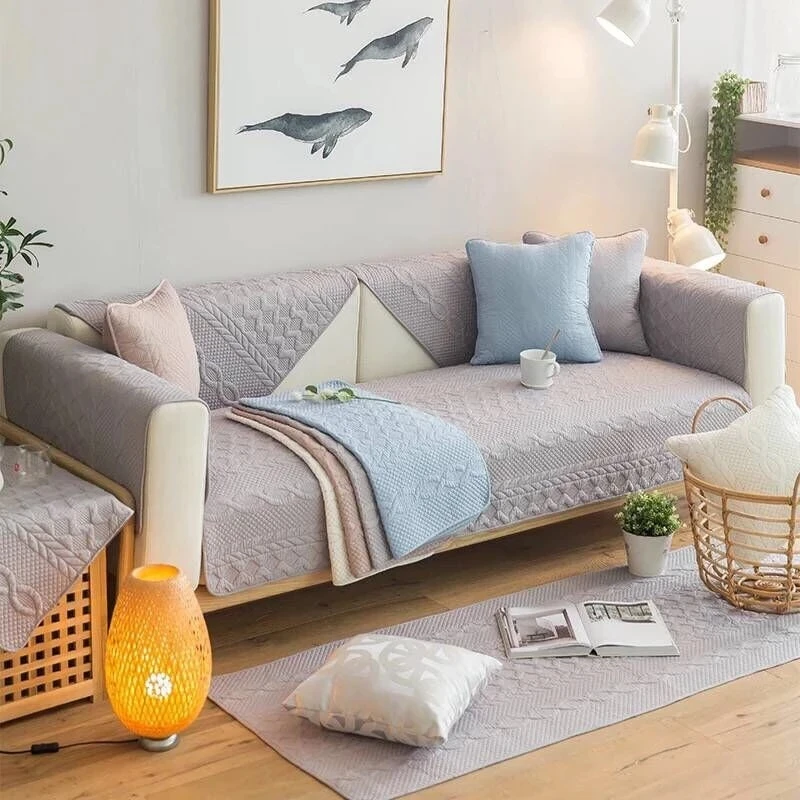 Универсальный всесезонный Хлопковый чехол для дивана накидка на угловой диван