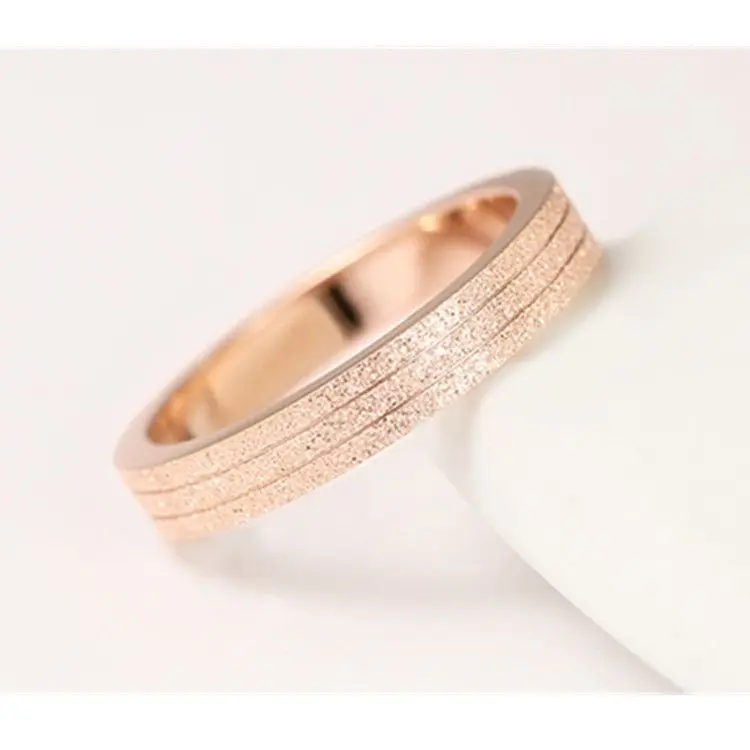 Кольцо KNOCK для женщин и девушек матовое кольцо розового золота высшего качества