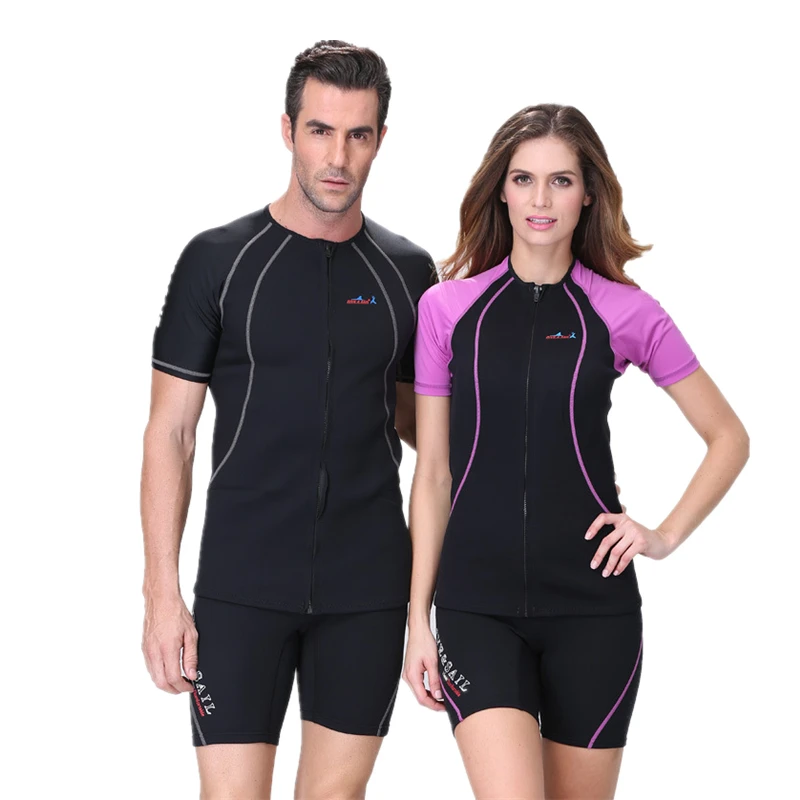 Неопреновый гидрокостюм SCR для мужчин и женщин 1 5 мм из двух частей с коротким