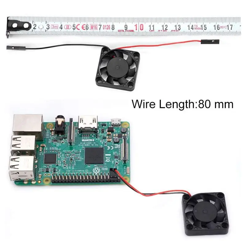 Вентилятор охлаждения процессора Raspberry Pi 4 шт. 3 В 5 для Pi4 Pi3 B + 2 1 |