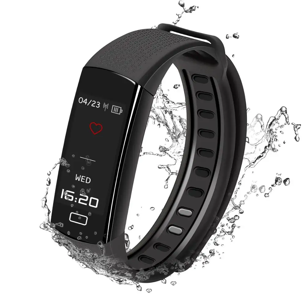 Водонепроницаемый смарт браслет B6 с пульсометром для мужчин и женщин