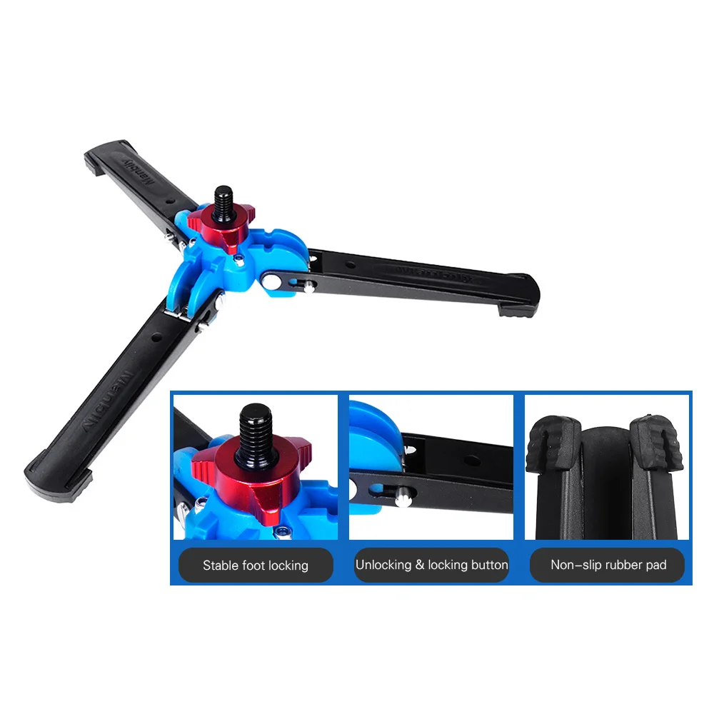 Manbily M-1 Portable Universal Mini Three Feet Support Tripod Stand Base Monopod with 3/8" Screw for Ball Head | Электроника