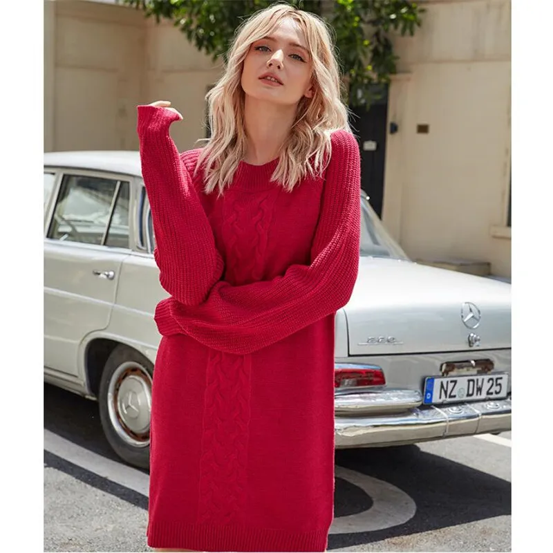 Женский свитер сезон осень-зима 2020 длинная Стильная туника пуловер