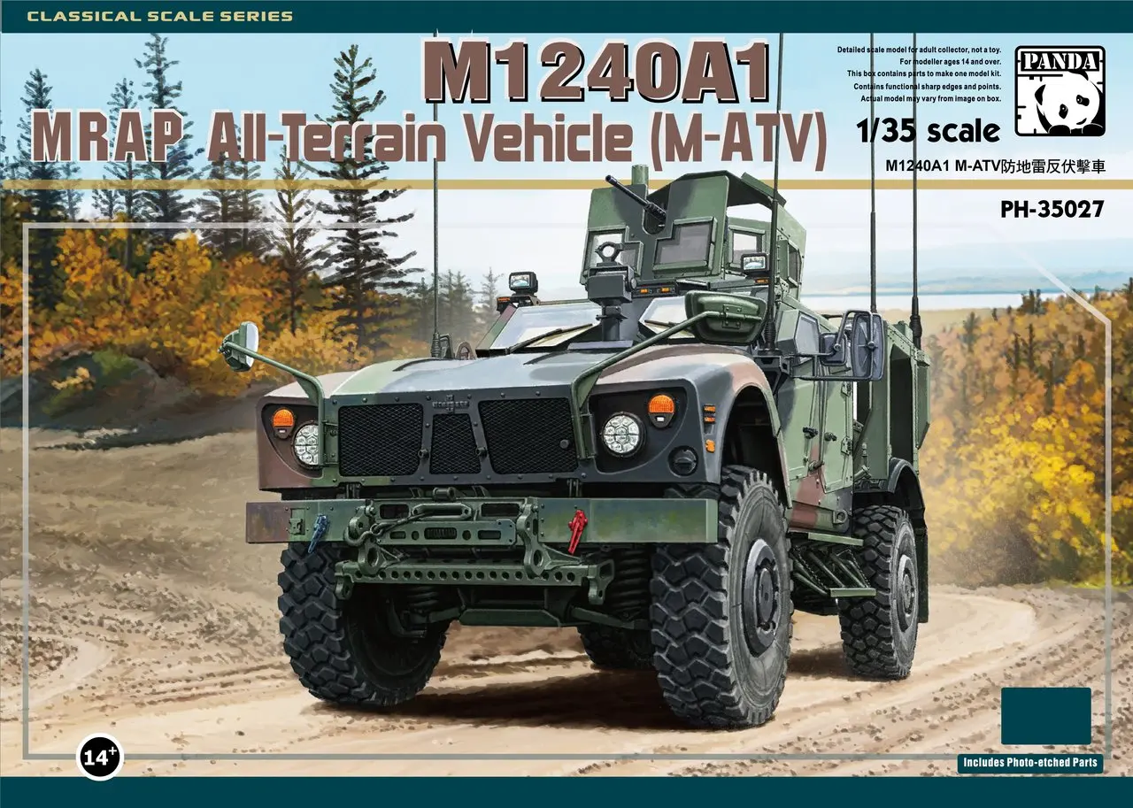 

Panda Hobby 1/35 PH35027 M1240A1 MRAP AII-Terrain Vehicle (M-ATV) Display Children Toy Plastic Assembly Building Model Kit