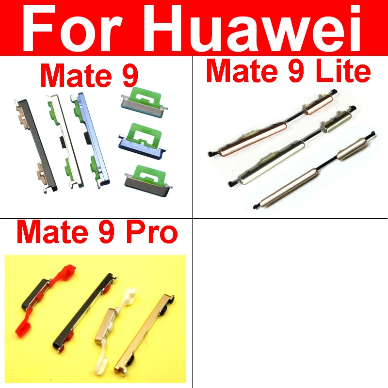 

1 компл. Боковых кнопок громкости мощности для выключателя питания Huawei Mate 9, обычные кнопки для Huawei Mate 9 Lite 9 Pro, запчасти для кнопок