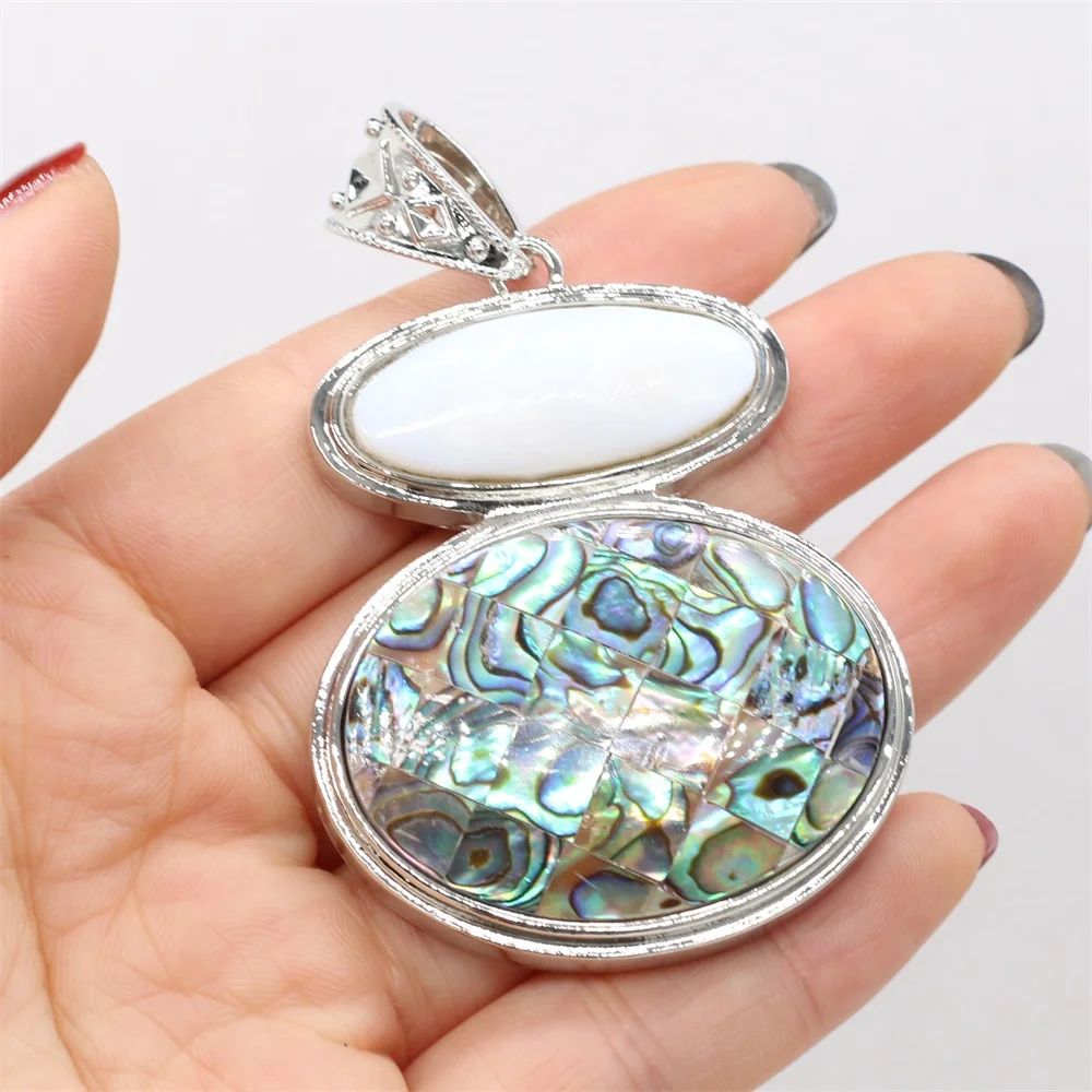 

1pcs Natural Stone Agates Charm Rose Quartzs / Lapis Lazuli Pendant for DIY Necklace Jewelry Making Women Gift Size 45x50mm