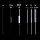 100 шт., стерилизованные иглы для перманентного макияжа бровей