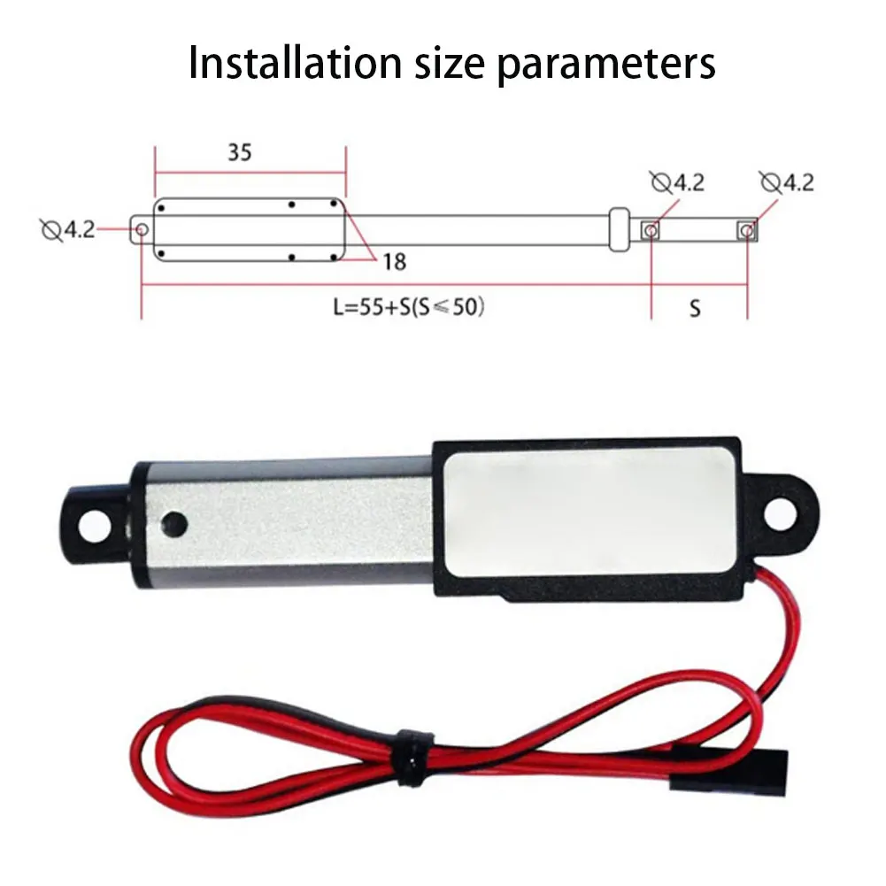 Микро-линейный привод миниатюрный Электрический водонепроницаемый с крепежными