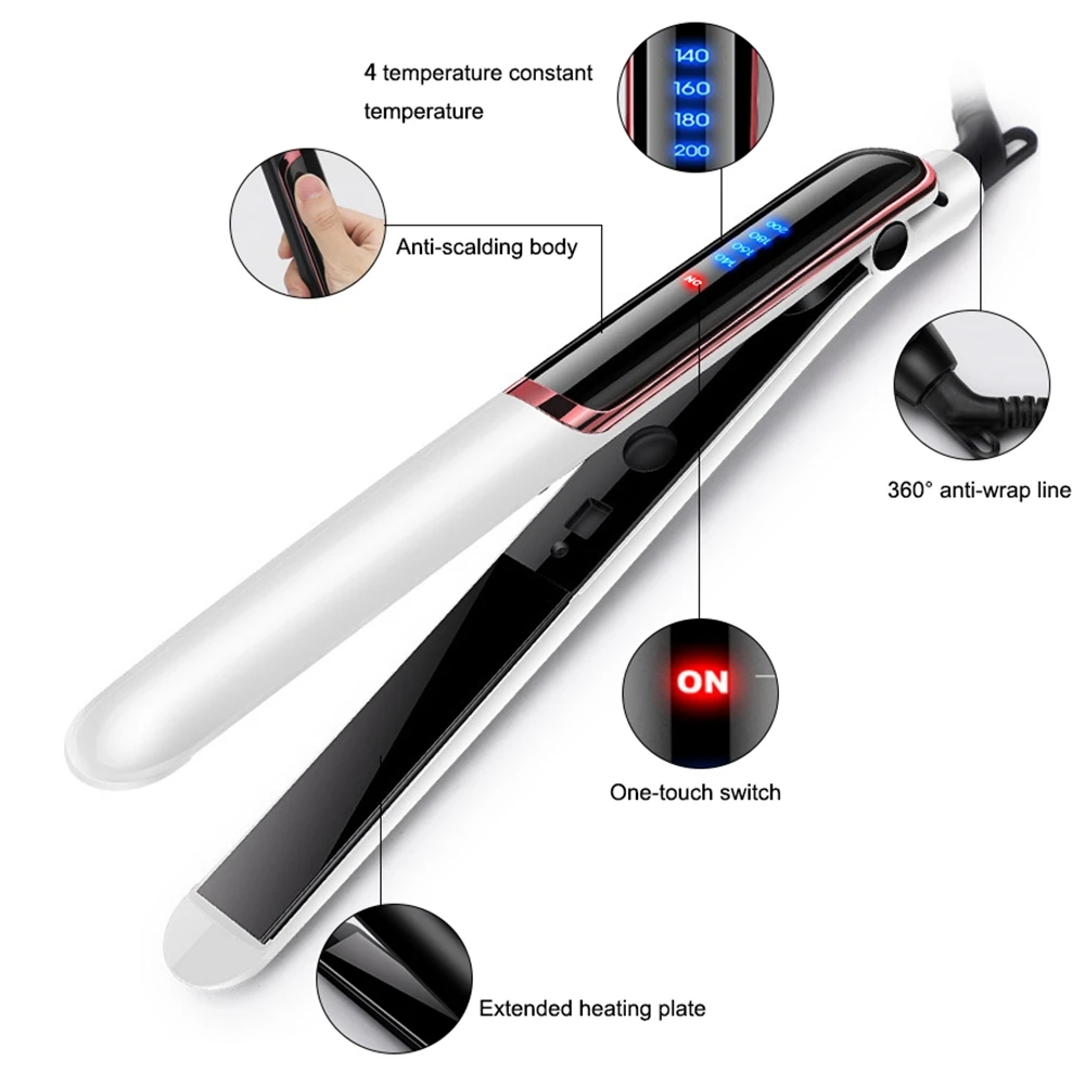 Профессиональный 2 в 1 выпрямитель для волос расческа завивки эластичная женская