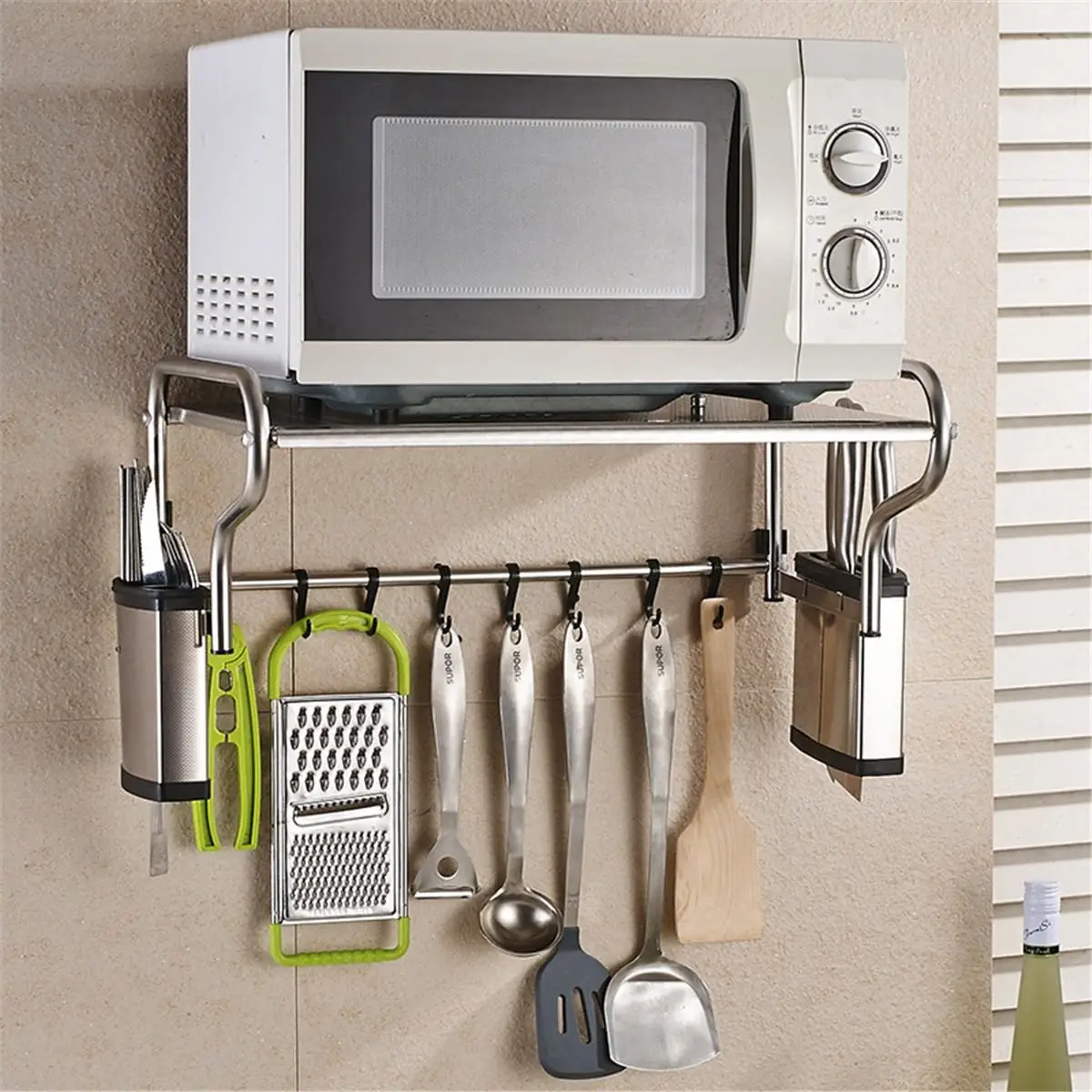 Настенный кронштейн для микроволновой печи из нержавеющей стали кухонный