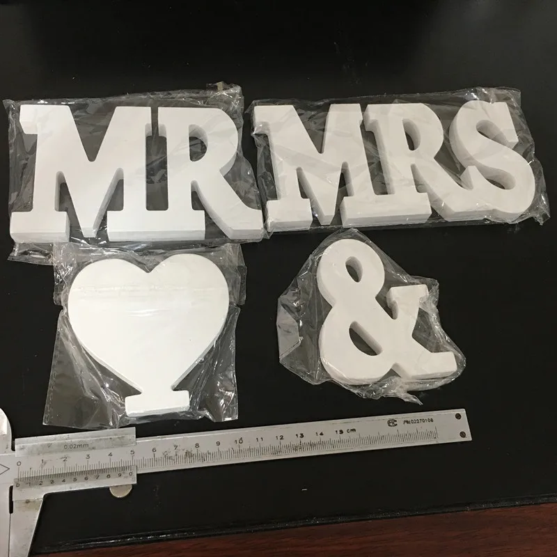 26 Английских алфавитных украшений Троянские изделия из белого дерева украшения