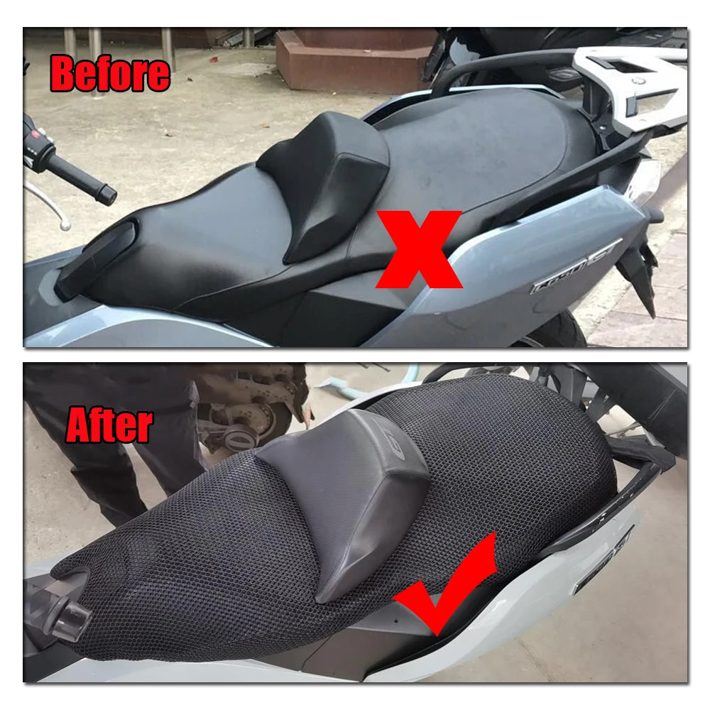 Для BMW C650GT крышка хомута заднего сиденья 3D Сетка Водонепроницаемая защита от
