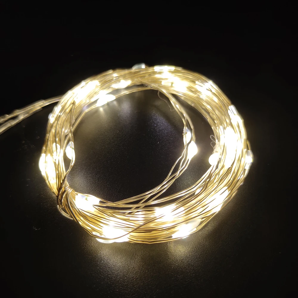

5M 10M Strip Light Led String Light silver Wire USB Christmas Light For Garland Holiday Fairy Wedding Party Decoration