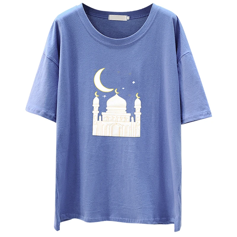 

Plus size Cotton White Tshirt Women Tops Summer Sequin Harajuku Short Sleeve T shirt Casual Black Korean Style Tee Shirt Femme