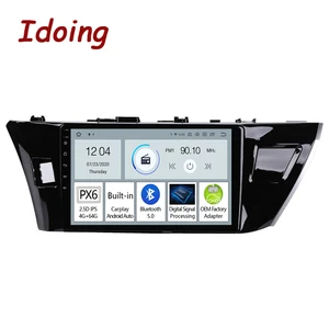 idoing 10 2px6 android auto car radio player for toyota corolla 11 2012 2016 e170 e180 gps navigation head unit plug and play free global shipping