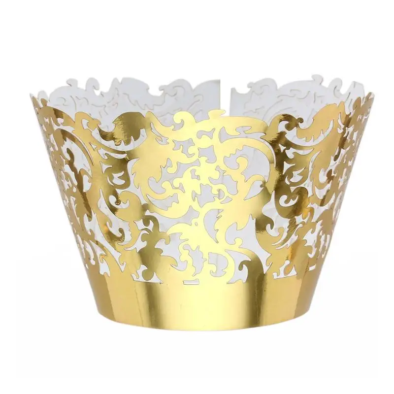 

50pcs Paper Cupcake Wrappers Paper Box Cake Cupcake Liner Decorating Tools Paper Cupcake Baking Wedding Party Tray Cake Mold