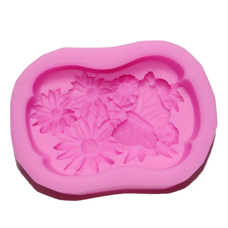 3D силиконовая форма для мыла в виде бабочки цветов шоколада свечи сделай сам