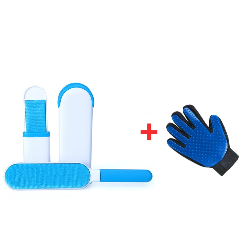 Right-Brush Новые Pet набор чистящих средств для ухода за 2 шт. комплект для профессиональной стрижки собак, котов перчатки удаления волос нежный Deshedding массажные перчатки для домашних животных идеальный набор - Цвет: Right-Brush