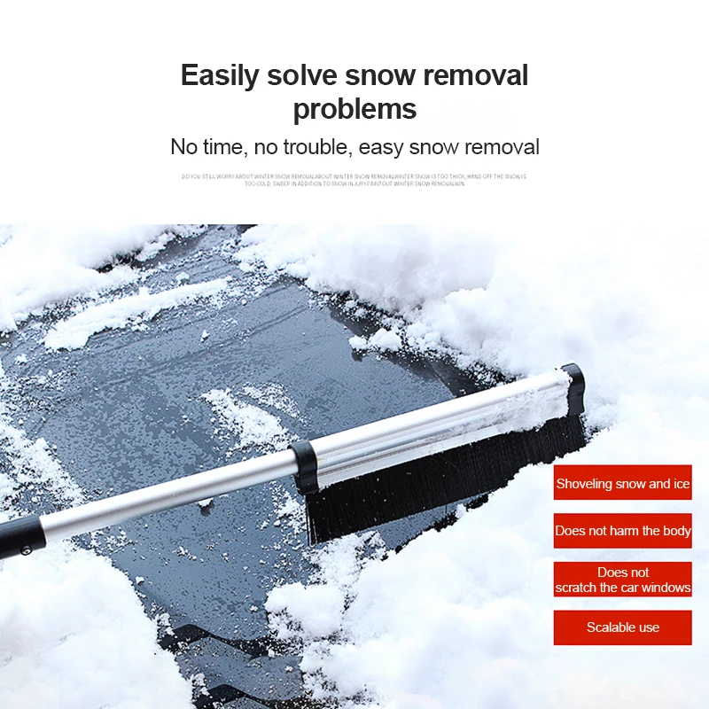 

Winter Ice Scraper Snow Removal Car Windshield Window Snow Cleaning Extendable Scraping Tool Auto Ice Breaker Snow Shovel