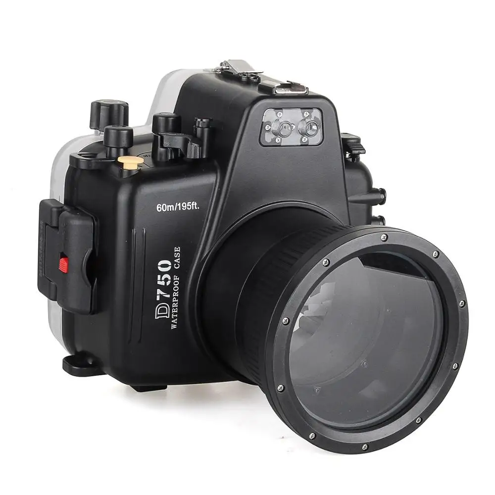 Meikon 60 м/195 футов оборудование для дайвинга подводный корпус чехол камеры Nikon D750