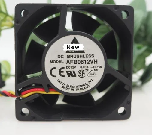 Охлаждающий вентилятор для сервера Delta Electronics AFB0612VH 644317-001 -AH1H, 12 В постоянного тока, 0,28 А, 60x60x25 мм, 4 провода