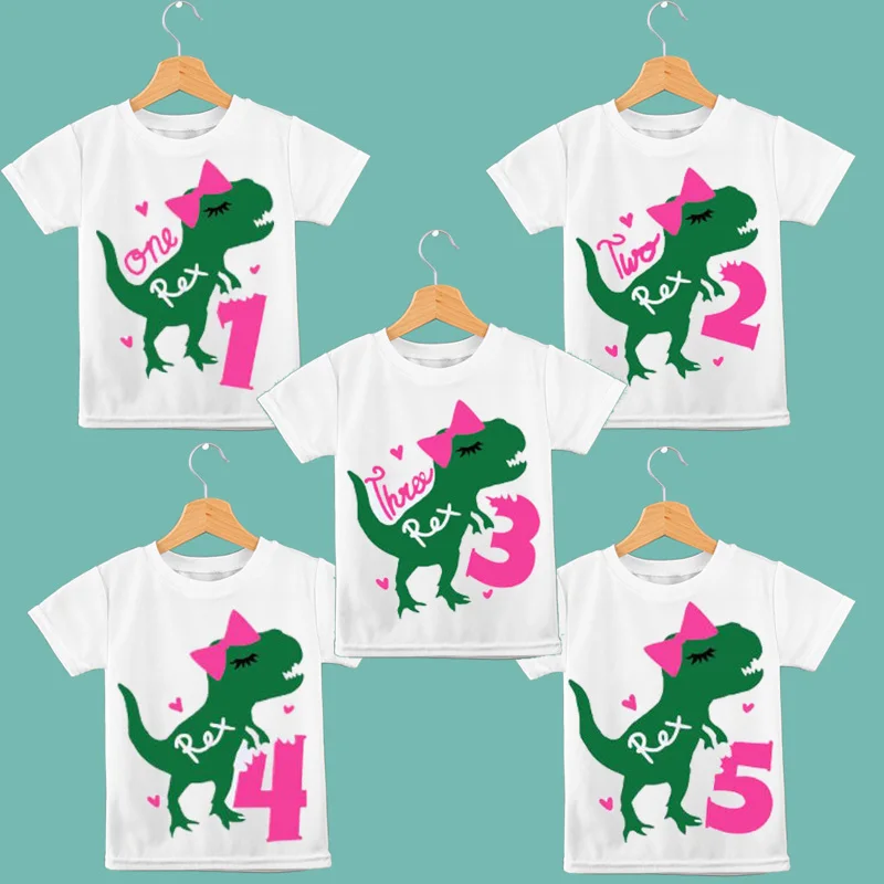 

Dinosaur girl one two three four five 1st 2nd 3rd 4th 5th first second third fourth fifth dino birthday party decoration gift