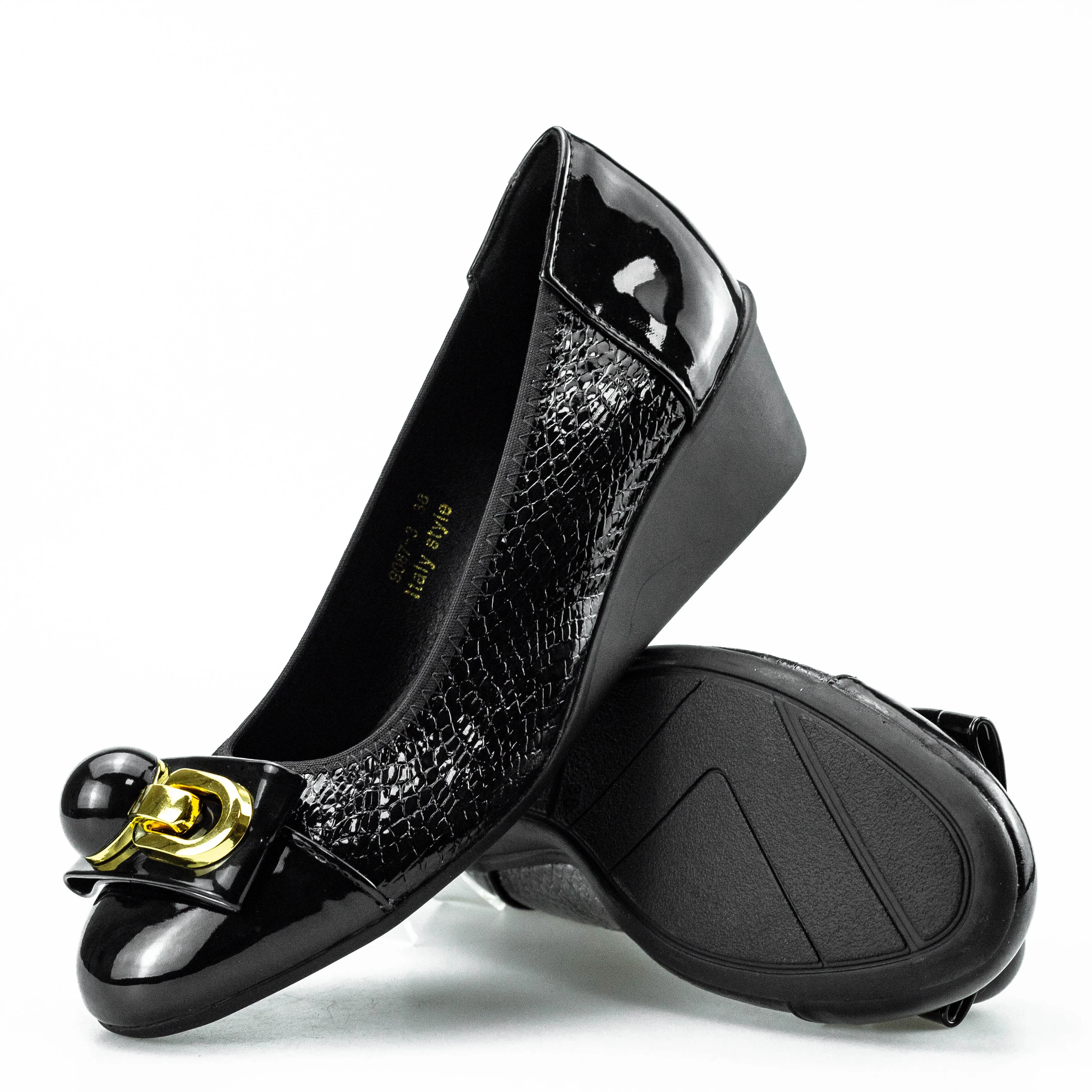 Women Wedge Heels Shoes 9087-3 Casual Loafers Round Toe Comfy Ladies Shoes Female Footwear Mommy Comfortable Women Ballet Shoes