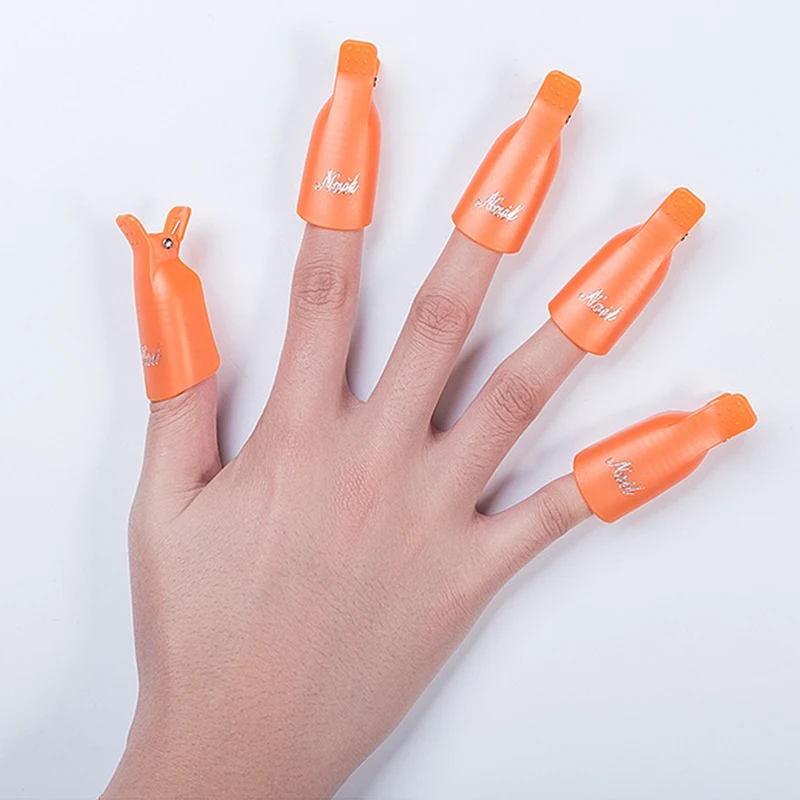 10 шт. набор пластиковых зажимов для снятия лака ногтей | Красота и здоровье