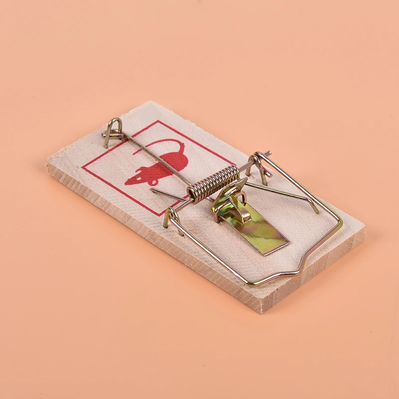 

1Pcs Reusable Wooden Mice Mouse Traps Traditional Bait Mice Home Garden Supplies Mouse Killer Pest Control Mousetraps Hot Sale