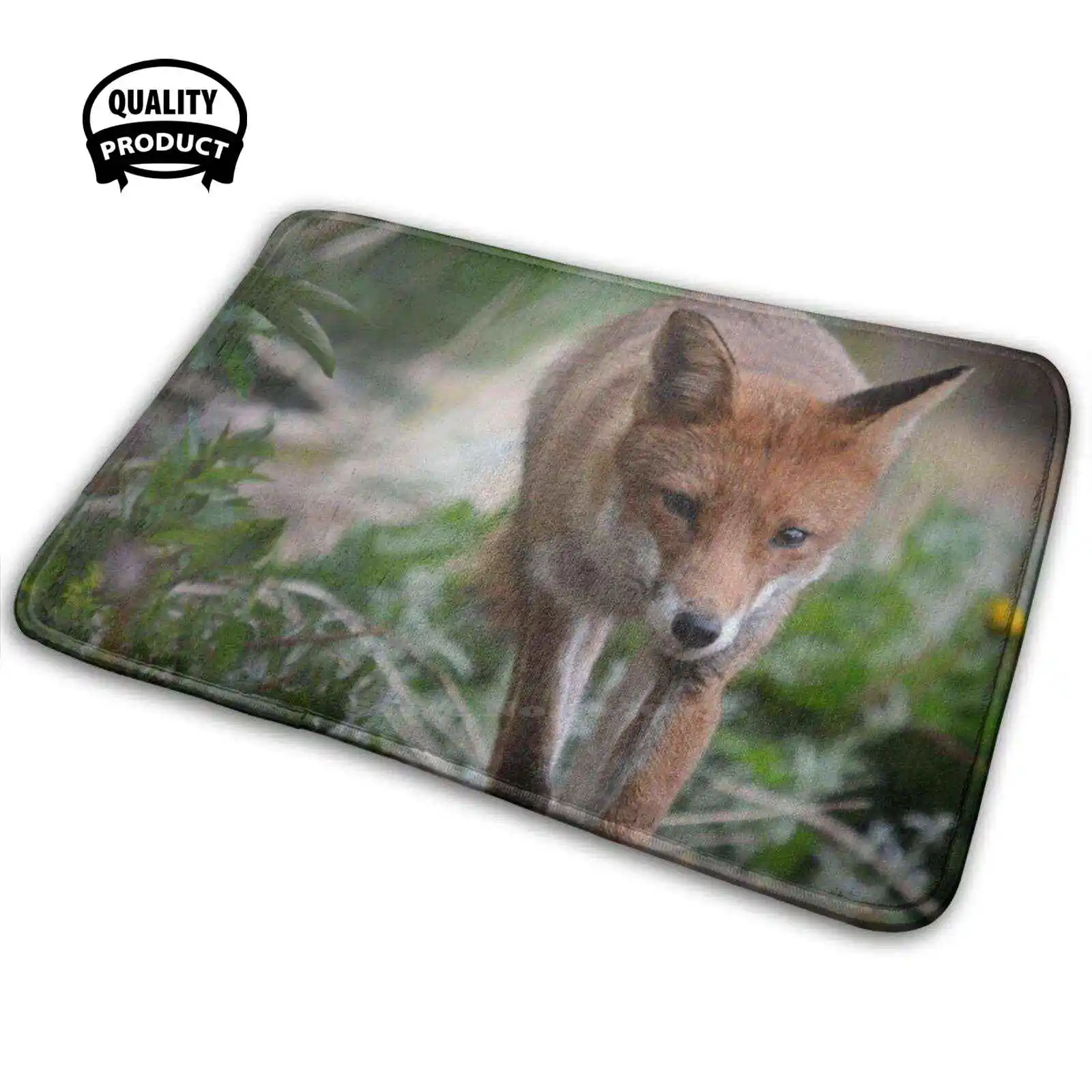 Мягкий домашний Противоскользящий коврик для семьи ковер с изображением лисы