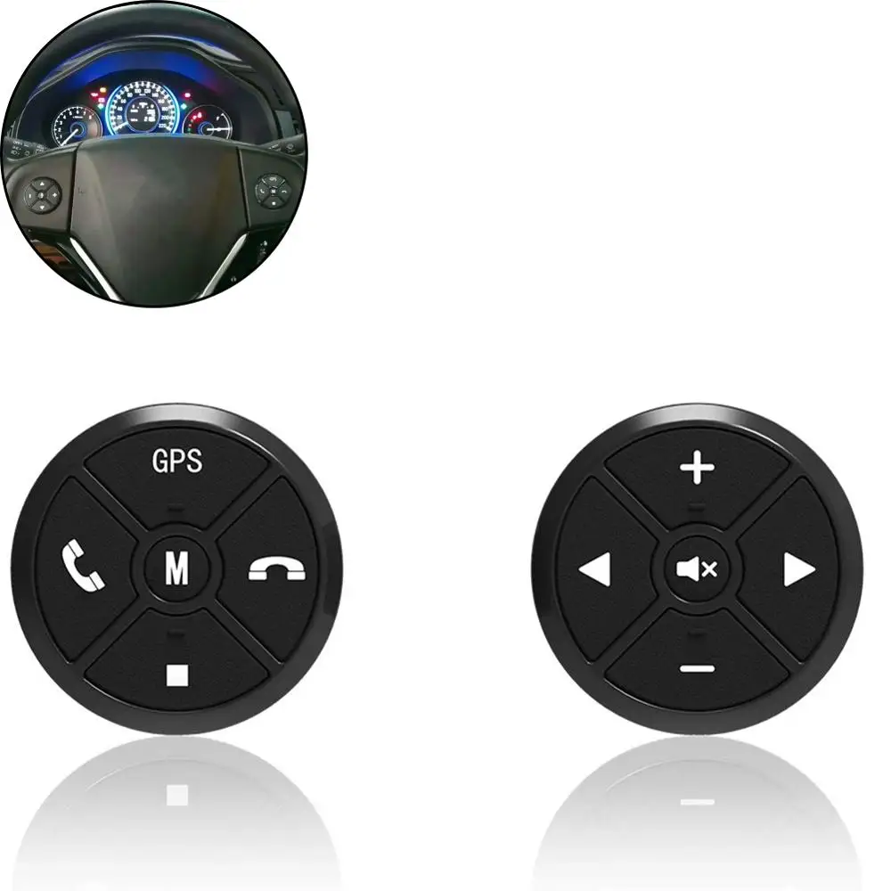 Черная Универсальная автомобильная кнопка управления на руль 4Key музыка