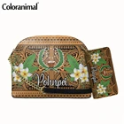 Женская сумка через плечо из ПУ кожи, с принтом плюмерии