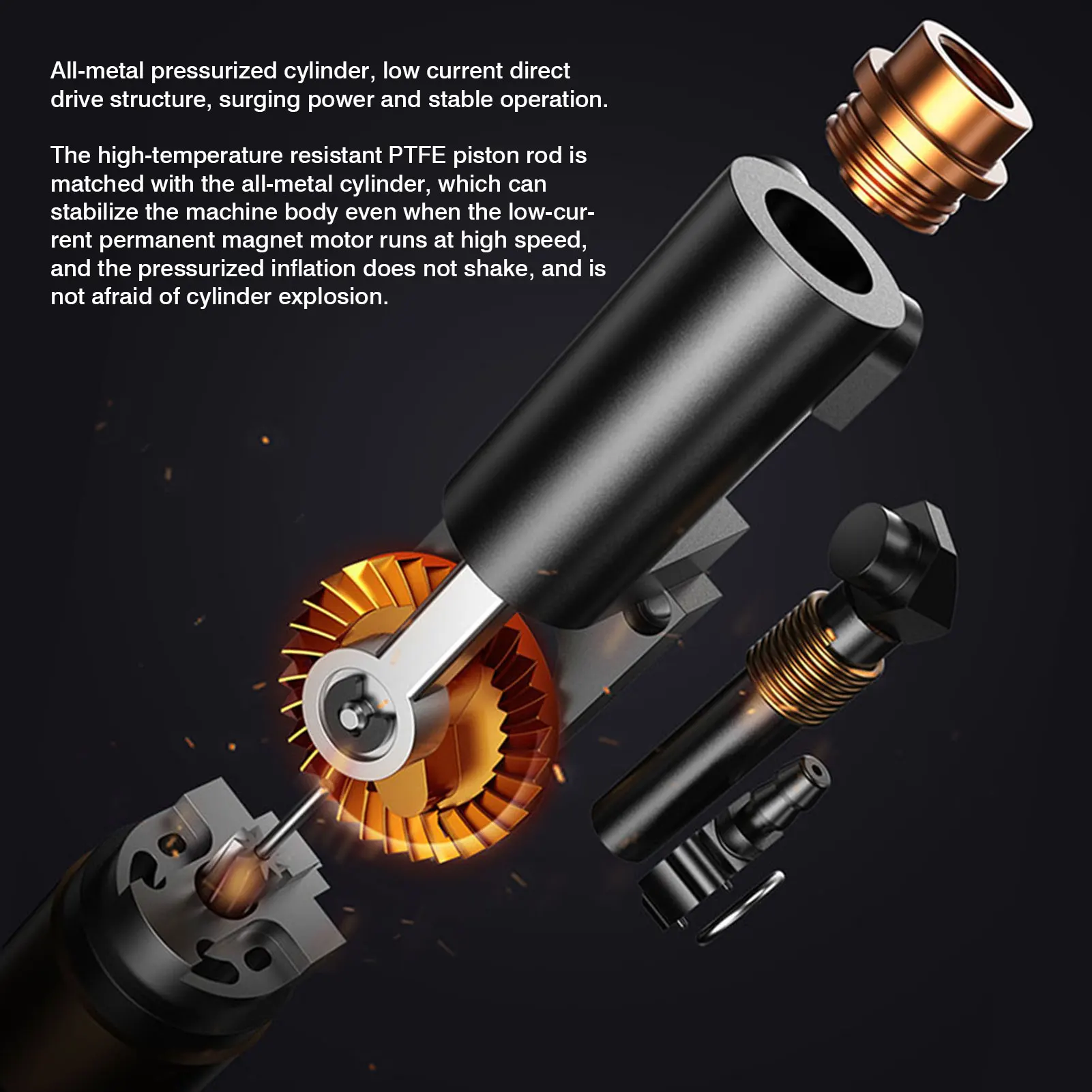 5V/2A 150PSI Перезаряжаемые автомобильный воздушный компрессор Портативный USB ЖК