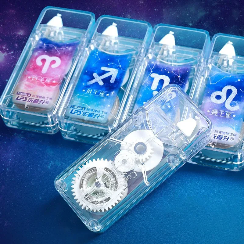 

6pcs/box Creative Transparent 12 Constellations Correction Tape Stationery Corrector Papeleria Kawaii Office School Supplies