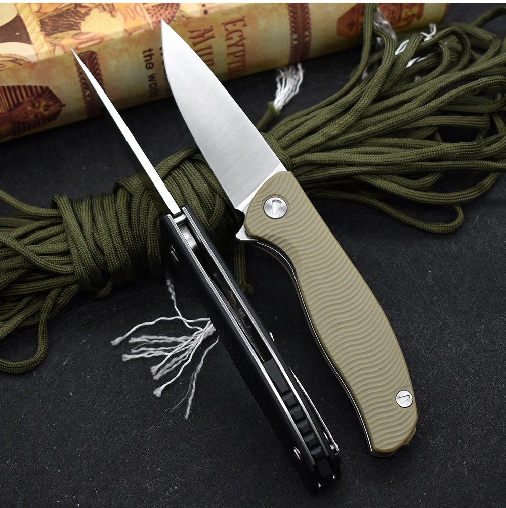 Складной нож с трехцветной ручкой D2 стальной походный охотничий для улицы