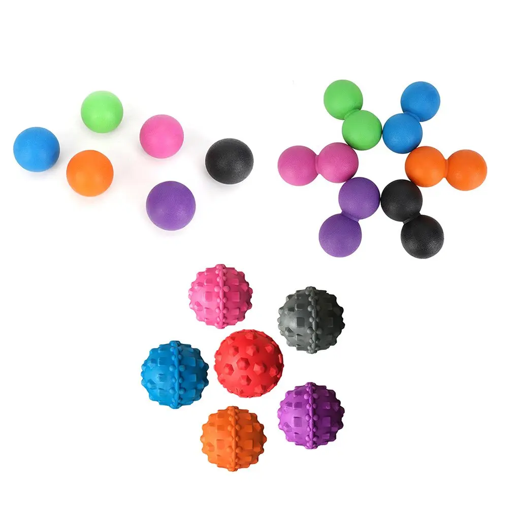 Массажный мяч для фитнеса резиновый ТПЭ хоккейный триггер релаксационный