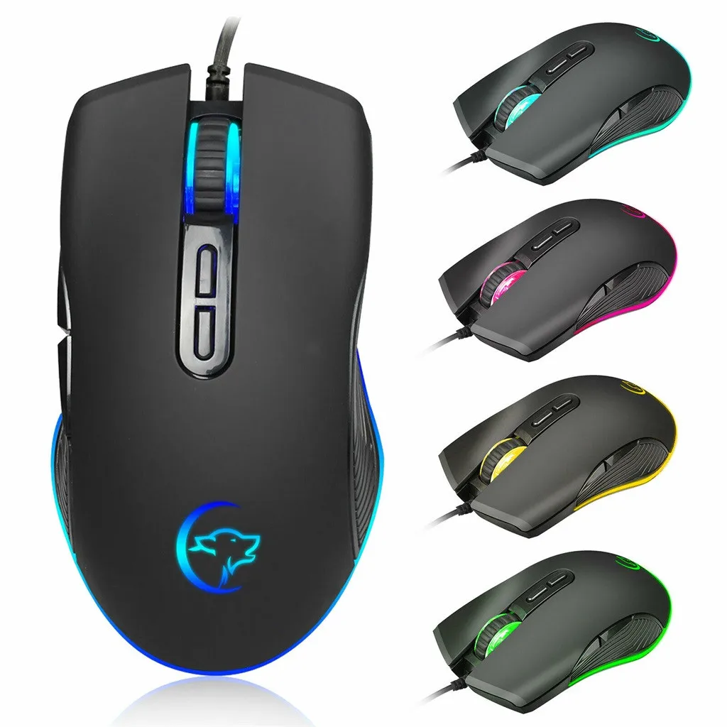 CARPRIE светодиодный оптический USB Проводная игровая мышь 7 кнопок 3200DPI