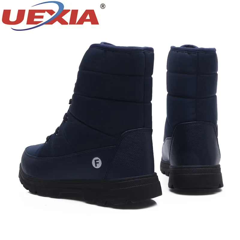 UEXIA теплые зимние ботинки унисекс на меху Мягкие Водонепроницаемые