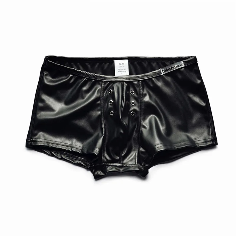 Трусы джоки мужские из ПУ кожи пикантное нижнее белье для мужчин трусы слипы гей