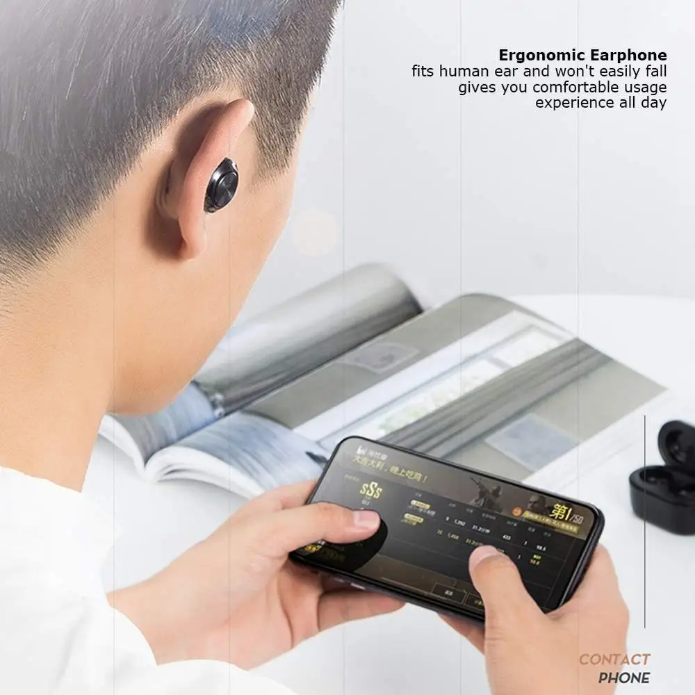Беспроводные Bluetooth наушники A6 TWS 5 0 спортивные наушники-вкладыши с зарядным