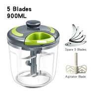 500900ml manual meat grinder portable fruit vegetable shredder slicer garlic chopper mincer mixer blender kitchen appliances