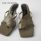 Женские ботинки LMCAVASUN, модные женские ботинки в английском стиле, для офиса, простые летние ботинки из искусственной кожи