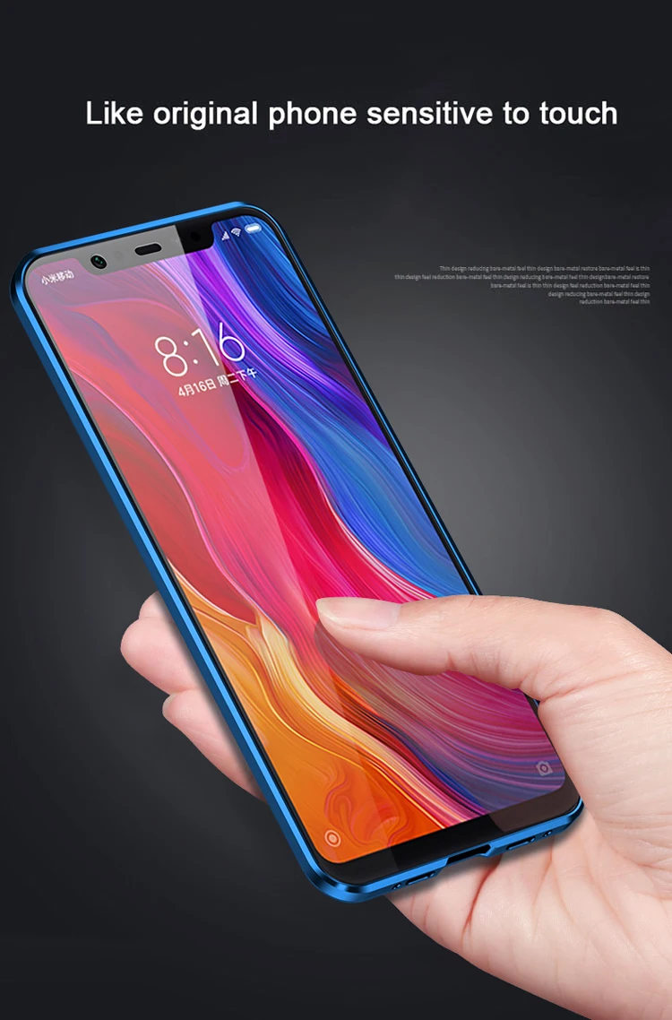 Металлический магнитный чехол для Huawei Nova 3i из закаленного стекла с магнитом на