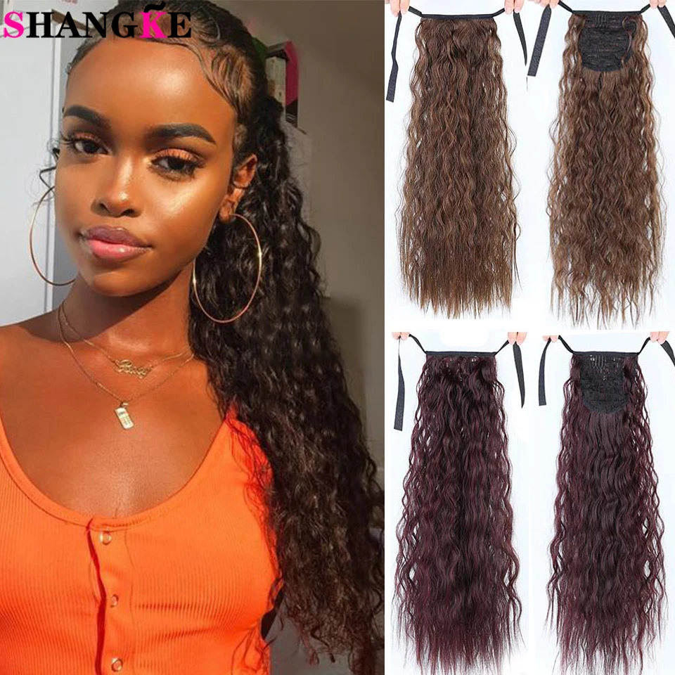 LUPU женский кудрявый накладной хвост на шнурке синтетический парик натуральный