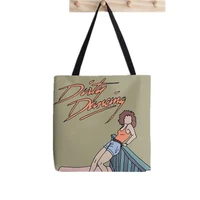 shopper dirty dancing motel gemini printed tote bag women harajuku shopper handbag girl shoulder shopping bag lady canvas bag