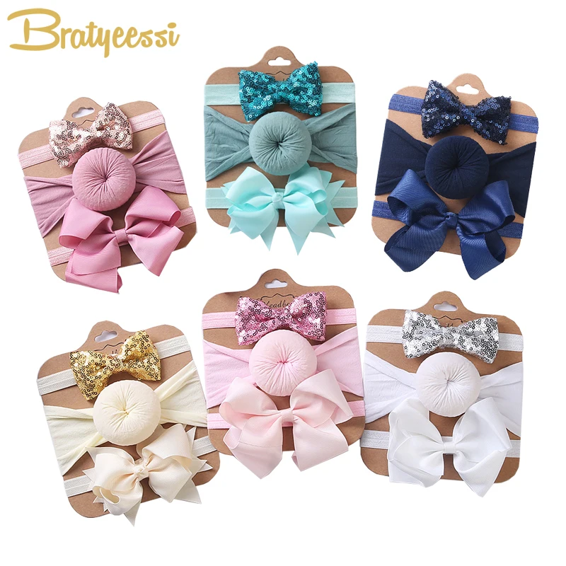 

Головной убор для новорожденных, 3 шт., аксессуары для волос