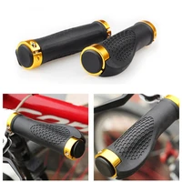 1 pair roadmtb bicycle grips handlebar cover soft tpr rubber anti slip bike handle shock absorption bilateral locking grip